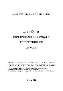 Përmbajtja digjitale dCOBISS (Luan Omari : bibliografi personale për periudhën 1958-2017)