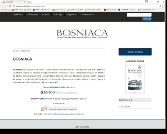 Bosniaca. Elektronski izvor... (naslovna strana)