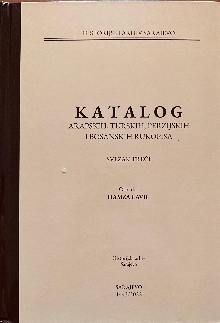 Katalog arapskih, turskih, ... (naslovna strana)