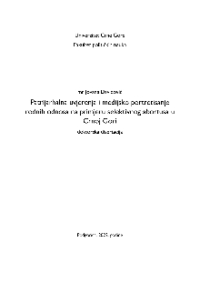 Digitalni sadržaj dCOBISS (Patrijarhalna uvjerenja i medijsko portretisanje rodnih odnosa na primjeru selektivnog abortusa u Crnoj Gori : doktorska disertacija [Elektronski izvor])