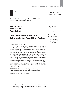 Digitalni sadržaj dCOBISS (The effect of food prices on inflation in the Republic of Serbia)
