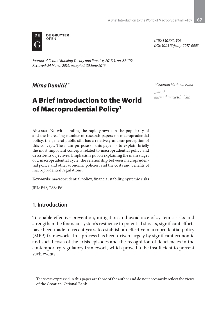 Digitalni sadržaj dCOBISS (A brief introduction to the world of macroprodential policy / Mirna Dumičić)