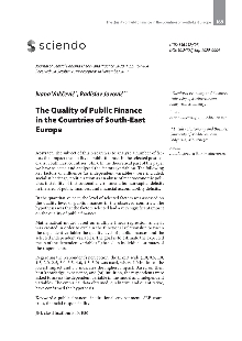 Digitalni sadržaj dCOBISS (The quality of public finance in the countries of South-East Europe / Ivana Vukčević, Radislav Jovović)