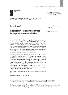 Digitalni sadržaj dCOBISS (Analysis of fiscal rules in the European Monetary Union)