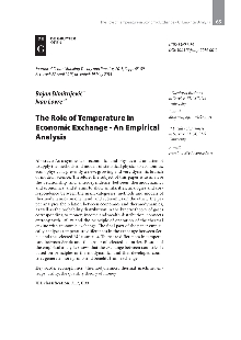 Digitalni sadržaj dCOBISS (The role of temperature in economic exchange : an empirical analysis)