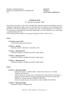 Digitalna vsebina dCOBISS (Anton Kacin [Osebna zapuščina] : 1901-1984)