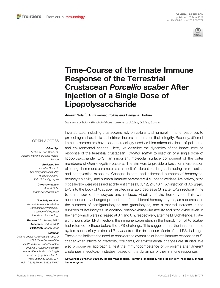 Digitalna vsebina dCOBISS (Time-course of the innate immune response of the terrestrial crustacean Porcellio scaber after injection of a single dose of lipopolysaccharide [Elektronski vir])