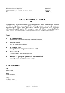 Digitalna vsebina dCOBISS ([Enotna manifestacija [Dokumentarno gradivo] : 1984])