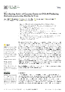 Digitalna vsebina dCOBISS (Disinfecting action of gaseous ozone on OXA-48-producing Klebsiella pneumoniae biofilm in vitro [Elektronski vir])