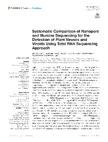 Digitalna vsebina dCOBISS (Systematic comparison of nanopore and illumina sequencing for the detection of plant viruses and viroids using total RNA sequencing approach [Elektronski vir])