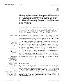 Digitalna vsebina dCOBISS (Geographical and temporal diversity of ‘Candidatus Phytoplasma solani' in wine-growing regions in Slovenia and Austria [Elektronski vir])