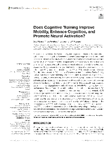 Digitalna vsebina dCOBISS (Does cognitive training improve mobility, enhance cognition, and promote neural activation? [Elektronski vir])