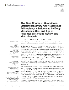 Digitalna vsebina dCOBISS (The time course of quadriceps strength recovery after total knee arthroplasty is influenced by body mass index, sex, and age of patients [Elektronski vir] = i : systematic review and meta-analysis / Armin H. Paravlic, Cécil J. Meulenberg and Kristina Drole)