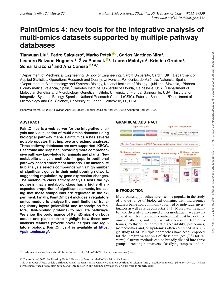Digitalna vsebina dCOBISS (PaintOmics 4 : new tools for the integrative analysis of multi-omics datasets supported by multiple pathway databases / Tianyuan Liu ... [et al.])