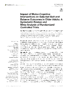 Digitalna vsebina dCOBISS (Impact of motor-cognitive interventions on selected gait and balance outcomes in older adults : a systematic review and meta-analysis of randomized controlled trials [Elektronski vir])