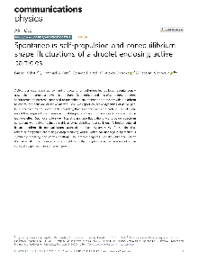 Digitalna vsebina dCOBISS (Spontaneous self-propulsion and nonequilibrium shape fluctuations of a droplet enclosing active particles [Elektronski vir] / Gašper Kokot ... [et al.])