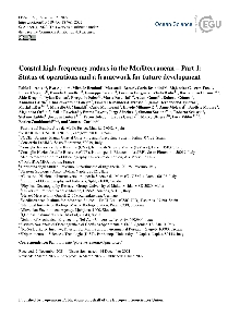 Digitalna vsebina dCOBISS (Coastal high-frequency radars in the Mediterranean. Part 1, Status of operations and a framework for future development)