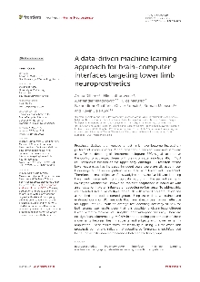 Digitalna vsebina dCOBISS (A data-driven machine learning approach for brain-computer interfaces targeting lower limb neuroprosthetics [Elektronski vir])