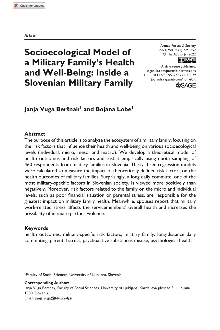 Digitalna vsebina dCOBISS (Socioecological model of a military family’s health and well-being : inside a Slovenian military family)