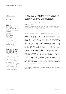 Digitalna vsebina dCOBISS (Bioactive peptides from venoms against glioma progression [Elektronski vir])