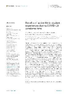 Digitalna vsebina dCOBISS (Benefits of active life in student experiences during COVID-19 pandemic time [Elektronski vir])