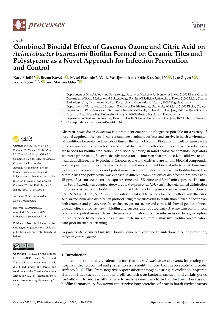 Digitalna vsebina dCOBISS (Combined biocidal effect of gaseous ozone and citric acid on Acinetobacter baumannii biofilm formed on ceramic tiles and polystyrene as a novel approach for infection prevention and control [Elektronski vir])