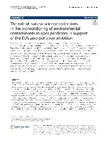 Digitalna vsebina dCOBISS (The role of natural science collections in the biomonitoring of environmental contaminants in apex predators in support of the EU’s zero pollution ambition [Elektronski vir])