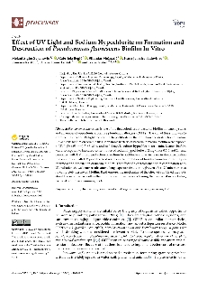 Digitalna vsebina dCOBISS (Effect of UV light and sodium hypochlorite on formation and destruction of Pseudomonas fluorescens biofilm in vitro [Elektronski vir])