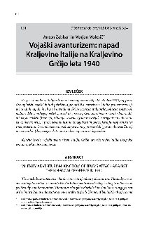 Digitalna vsebina dCOBISS (Vojaški avanturizem : napad Kraljevine Italije na Kraljevino Grčijo leta 1940)