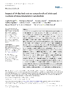 Digitalna vsebina dCOBISS (Impact of 10-day bed rest on serum levels of irisin and markers of musculoskeletal metabolism [Elektronski vir])