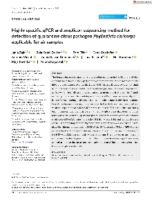 Digitalna vsebina dCOBISS (Highly specific qPCR and amplicon sequencing method for detection of quarantine citrus pathogen Phyllosticta citricarpaapplicable for air samples [Elektronski vir])