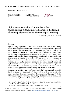 Digitalna vsebina dCOBISS (Digital transformation of Slovenian urban municipalities [Elektronski vir] : a quantitative report on the impact of municipality population size on digital maturity)