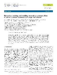 Digitalna vsebina dCOBISS (Education, training and mobility [Elektronski vir] : towards a common effort to assure a future workforce in Europe and abroad / Walter Ambrosini ... [et al.])