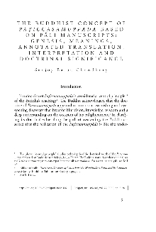 Digitalna vsebina dCOBISS (The Buddhist concept of Paṭiccasamuppāda based on Pāli manuscripts : genesis, meanings, annotated translation, interpretation, and doctrinal significance)