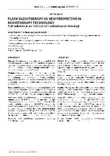 Digitalna vsebina dCOBISS (Flash radiotherapy as new perspective in radiotherapy technology = Flash radioterapija kot nova možnost v radioterapevtski tehnologiji)