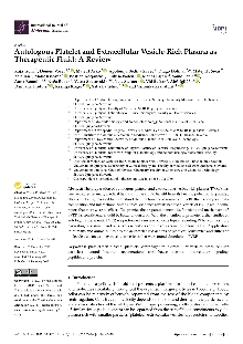 Digitalna vsebina dCOBISS (Autologous platelet and extracellular vesicle-rich plasma as therapeutic fluid [Elektronski vir] : a review)