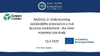 Digitalna vsebina dCOBISS (Understanding sustainability processes in a real business environment. Module 2 [Elektronski vir] : the silver economy case study : Green Collider, 10. 2. 2023)