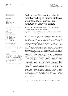 Digitalna vsebina dCOBISS (Evaluation of the rbcL marker for metabarcoding of marine diatoms and inference of population structure of selected genera [Elektronski vir])