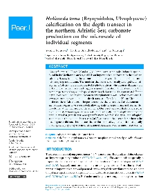 Digitalna vsebina dCOBISS (Halimeda tuna (Bryopsidales, Ulvophyceae) calcification on the depth transect in the northern Adriatic Sea; carbonate production on the microscale of individual segments [Elektronski vir])