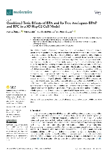 Digitalna vsebina dCOBISS (Combined toxic effects of BPA and its two analogues BPAP and BPC in a 3D HepG2 cell model [Elektronski vir])