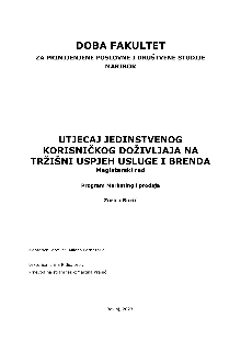 Digitalna vsebina dCOBISS (Utjecaj jedinstvenog korisničkog doživljaja na tržišni uspjeh usluge i brenda [Elektronski vir] : magistarski rad)