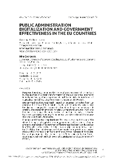 Digitalna vsebina dCOBISS (Public administration digitalization and government effectiveness in the EU countries)