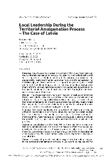 Digitalna vsebina dCOBISS (Local leadership during the territorial amalgamation process – the case of Latvia)