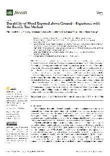 Digitalna vsebina dCOBISS (Durability of wood exposed above ground - experience with the bundle test method [Elektronski vir])