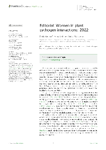 Digitalna vsebina dCOBISS (Editorial [Elektronski vir] : Women in plant pathogen interactions: : 2022)