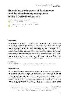 Digitalna vsebina dCOBISS (Examining the impacts of technology and trust on I-voting acceptance in the COVID-19 aftermath [Elektronski vir])