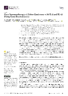 Digitalna vsebina dCOBISS (Gene immunotherapy of colon carcinoma with IL-2 and IL-12 using gene electrotransfer [Elektronski vir])