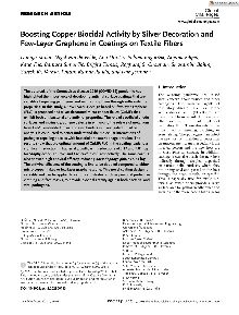 Digitalna vsebina dCOBISS (Boosting copper biocidal activity by silver decoration and few-layer graphene in coatings on textile fibers [Elektronski vir] / Danaja Štular ... [et al.])
