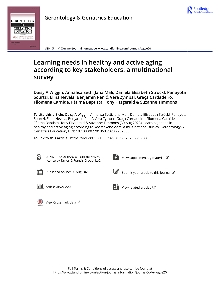 Digitalna vsebina dCOBISS (Learning needs in healthy and active aging according to key stakeholders [Elektronski vir] : a multinational survey / Daisy A. Wiggin ... [et al.])