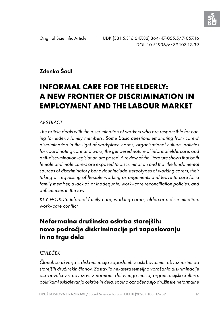 Digitalna vsebina dCOBISS (Informal care for the elderly : a new frontier of discrimination in employment and the labour market)